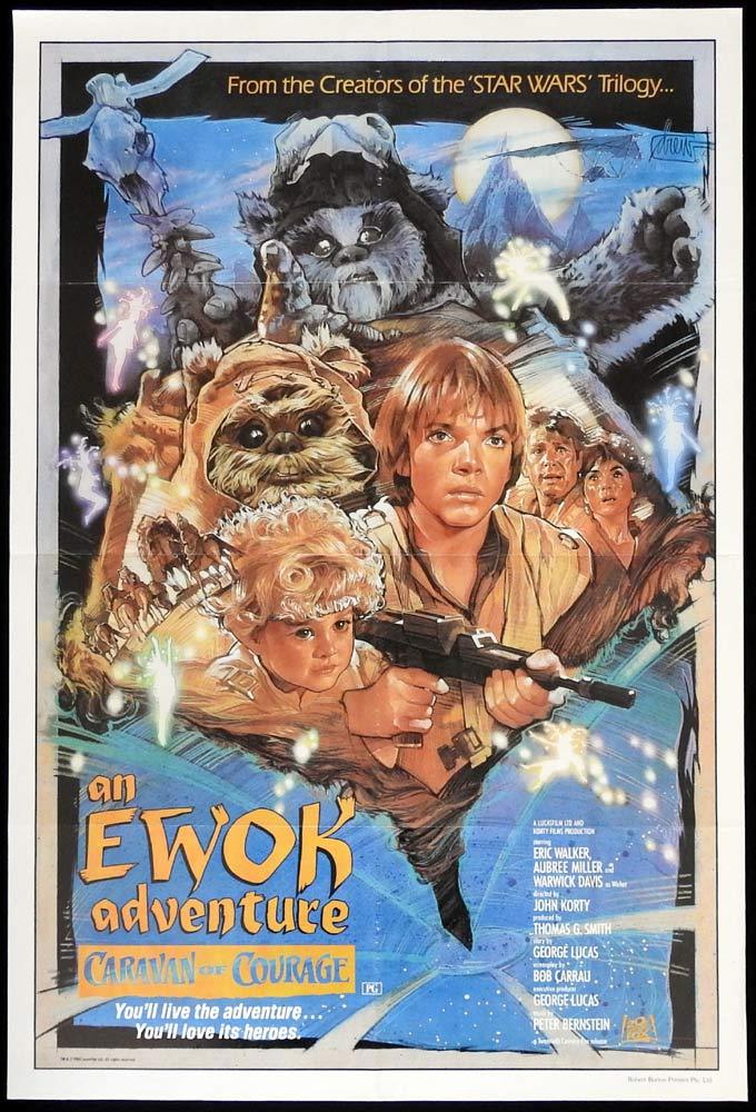 CARAVAN OF COURAGE Original One sheet Movie Poster EWOK ADVENTURE Star Wars