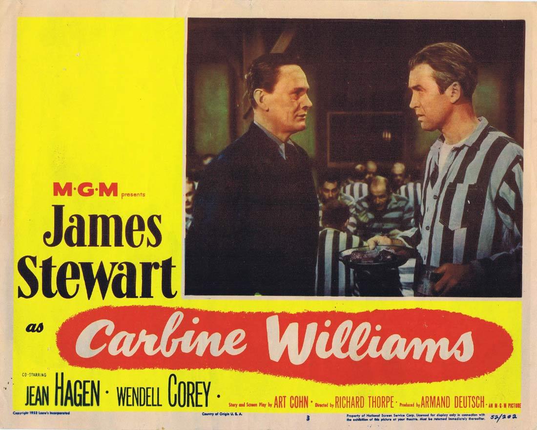 CARBINE WILLIAMS Original Lobby Card 3 James Stewart Wendell Corey