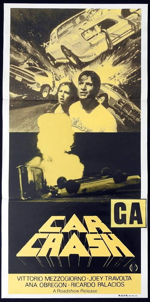 CAR CRASH Original Daybill Movie Poster Antonio Margheriti Joey Travolta