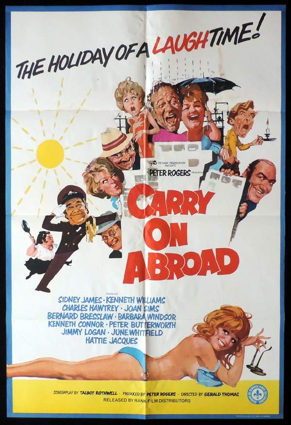 CARRY ON ABROAD British One sheet Movie poster Did James Kenneth Williams