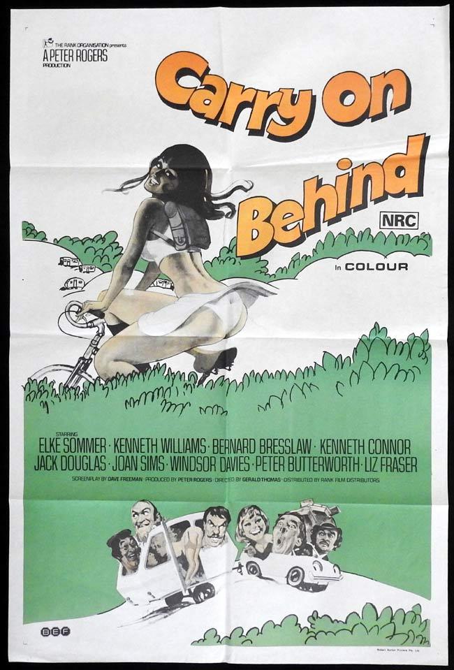 CARRY ON BEHIND Original One sheet Movie Poster Elke Sommer Kenneth Williams Charles Hawtrey