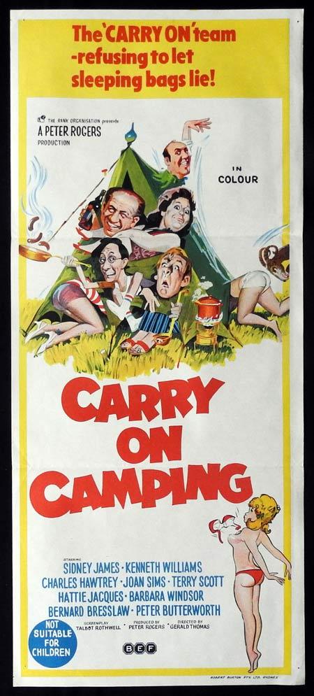 CARRY ON CAMPING Original Daybill Movie Poster Sid James Kenneth Williams