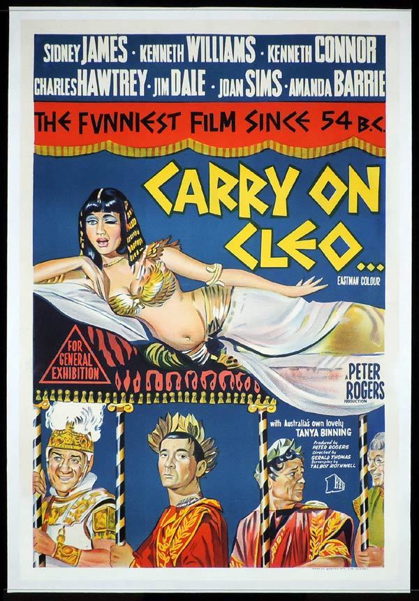 CARRY ON CLEO One sheet Movie poster Linen Backed