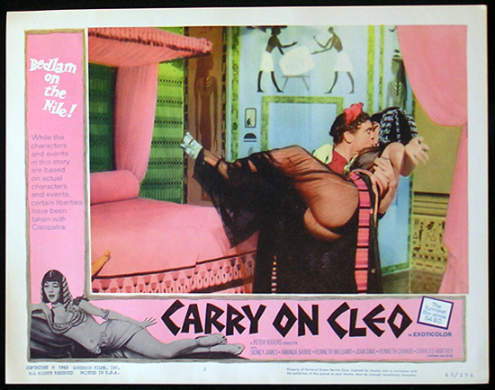 CARRY ON CLEO 1964 Sid James UK Comedy Lobby Card 2