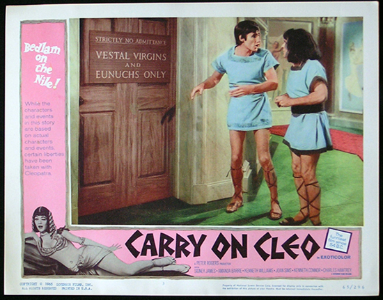 CARRY ON CLEO 1964 Sid James UK Comedy Lobby Card 3