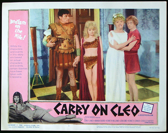 CARRY ON CLEO 1964 Sid James UK Comedy Lobby Card 5