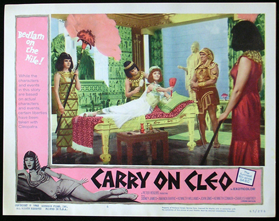 CARRY ON CLEO 1964 Sid James UK Comedy Lobby Card 6