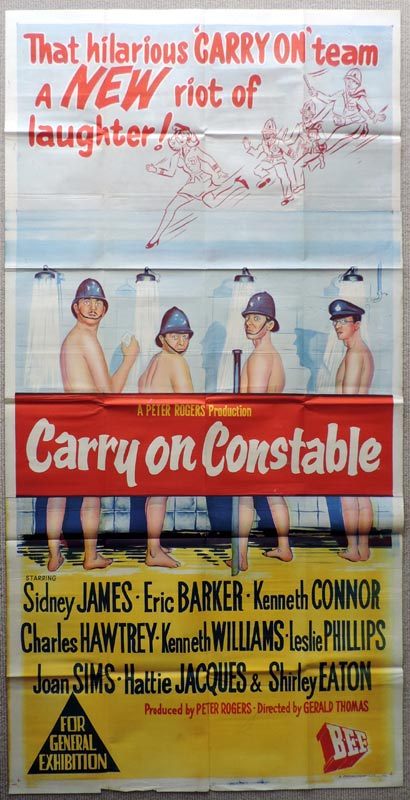 CARRY ON CONSTABLE Original 3 SHEET Movie poster Kenneth Williams