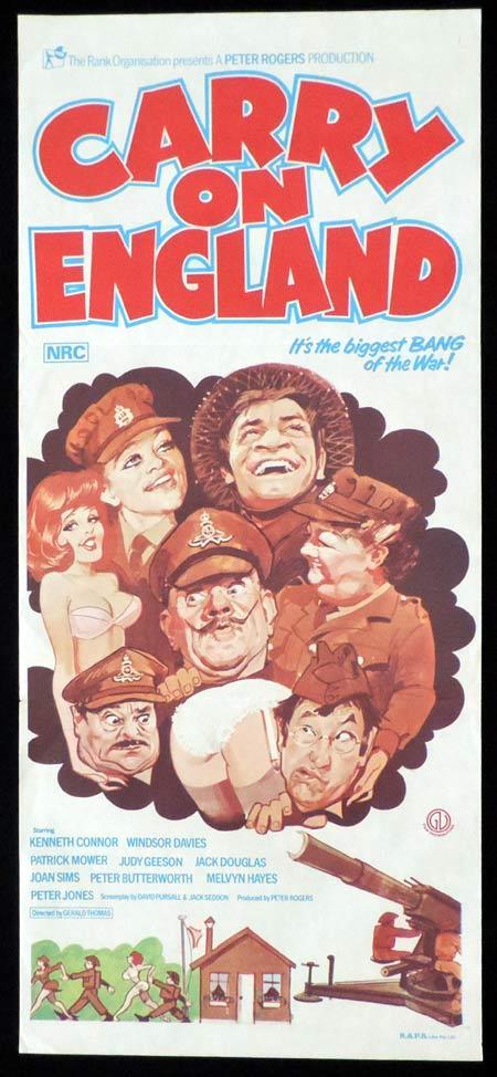 CARRY ON ENGLAND Original Daybill Movie Poster Kenneth Connor Windsor Davies Patrick Mower