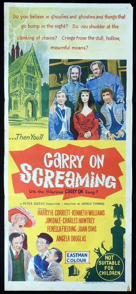 CARRY ON SCREAMING Original Daybill Movie Poster Harry H. Corbett Kenneth Williams