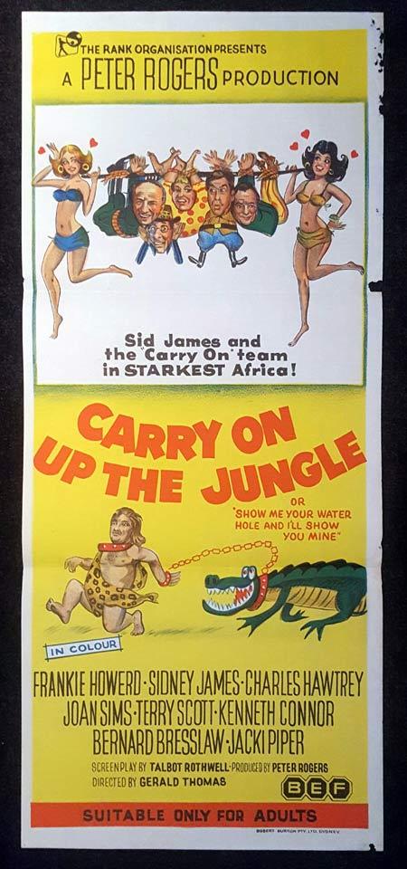 CARRY ON UP THE JUNGLE Daybill Movie poster Sid James Frankie Howerd