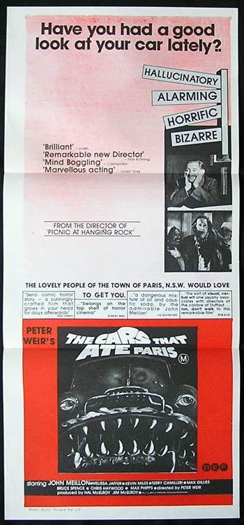 THE CARS THAT ATE PARIS Daybill Movie poster Peter Weir
