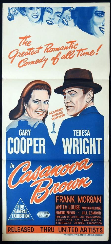 CASANOVA BROWN Original Daybill Movie Poster 1956r Gary Cooper Teresa Wright