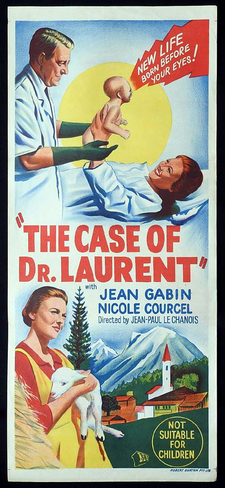 THE CASE OF DR LAURENT Original Daybill Movie Poster Jean Gabin