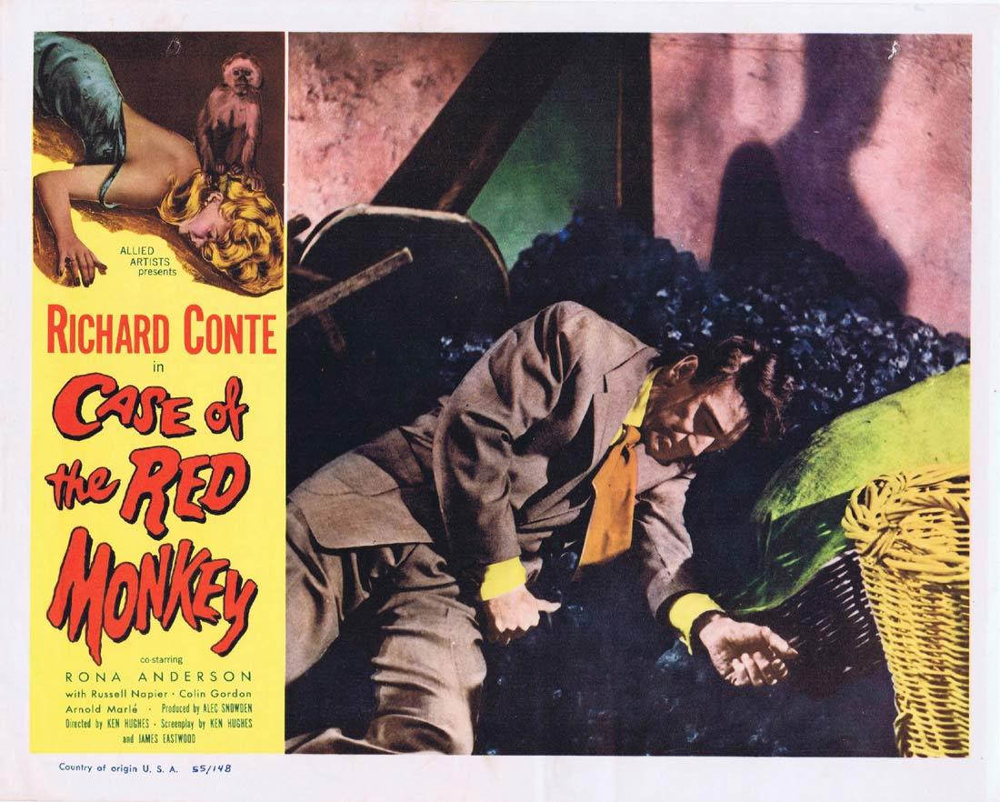 CASE OF THE RED MONKEY Lobby Card 7 Richard Conte Rona Anderson Russell Napier