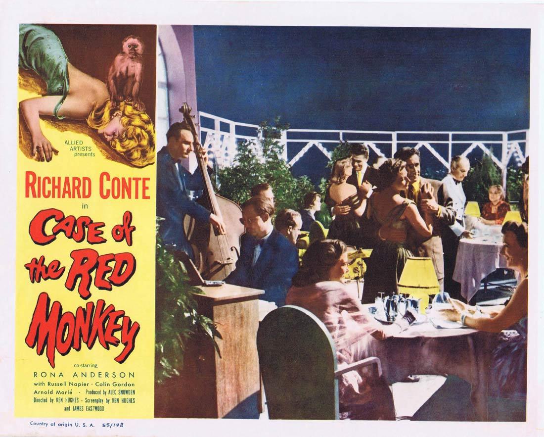 CASE OF THE RED MONKEY Lobby Card 8 Richard Conte Rona Anderson Russell Napier