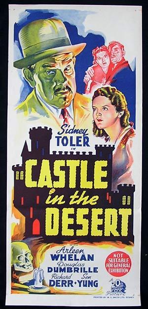 CASTLE IN THE DESERT Movie Poster 1942 Sidney Toler as Charlie Chan RARE poster