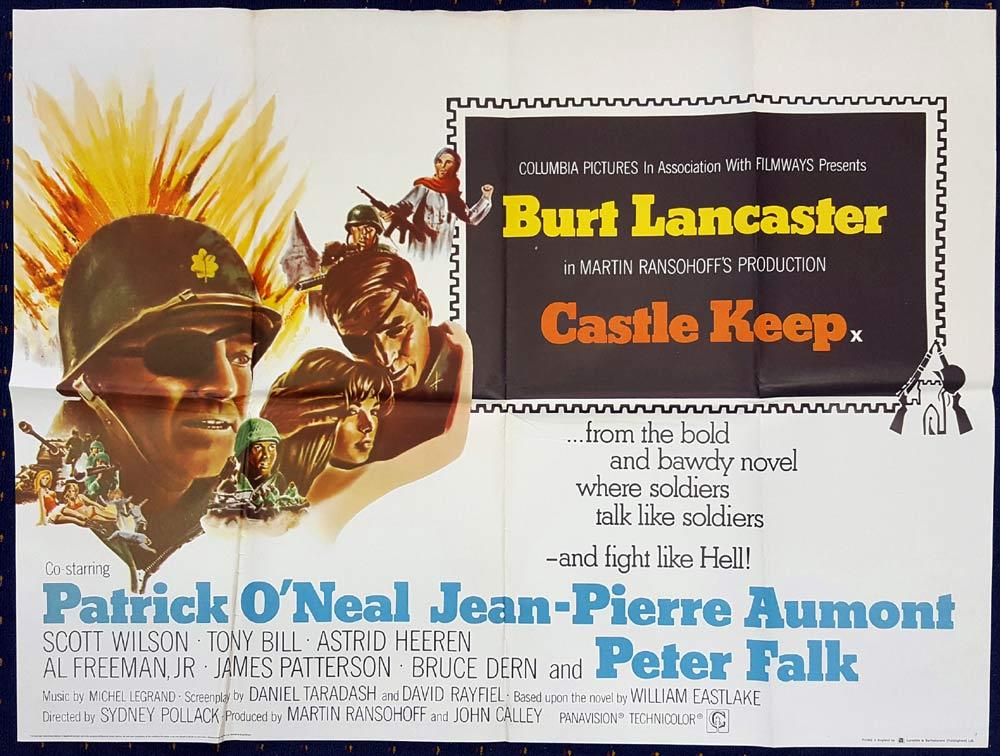 CASTLE KEEP Original British Quad Movie poster Burt Lancaster Battle of the Bulge