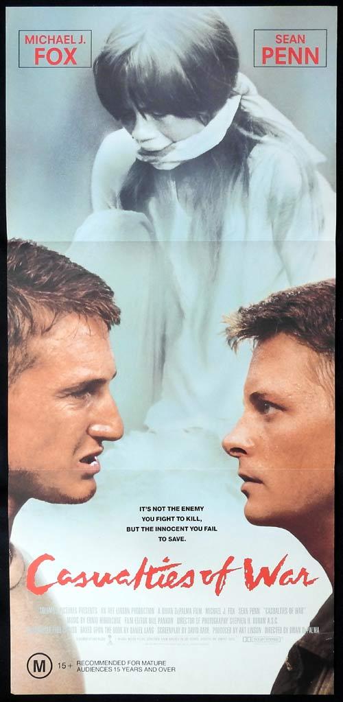 CASUALTIES OF WAR Daybill Movie Poster MICHAEL J.FOX Sean Penn