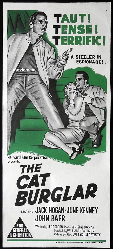 THE CAT BURGLAR Original Daybill Movie Poster Film Noir Jack Hogan