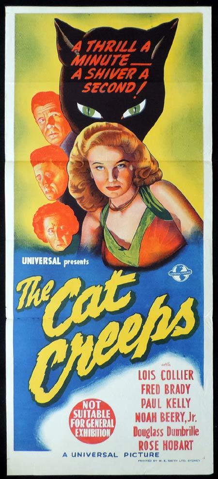 THE CAT CREEPS Original Daybill Movie Poster UNIVERSAL HORROR Lois Collier