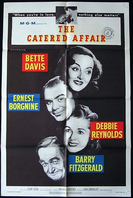 THE CATERED AFFAIR Original US One sheet movie poster Bette Davis 1956