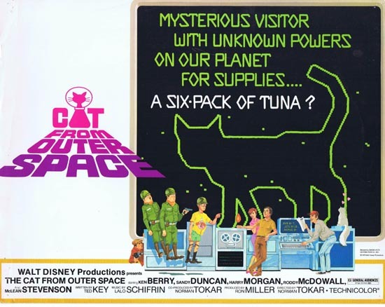 CAT FROM OUTER SPACE 1978 Disney Sci Fi Title Lobby Card