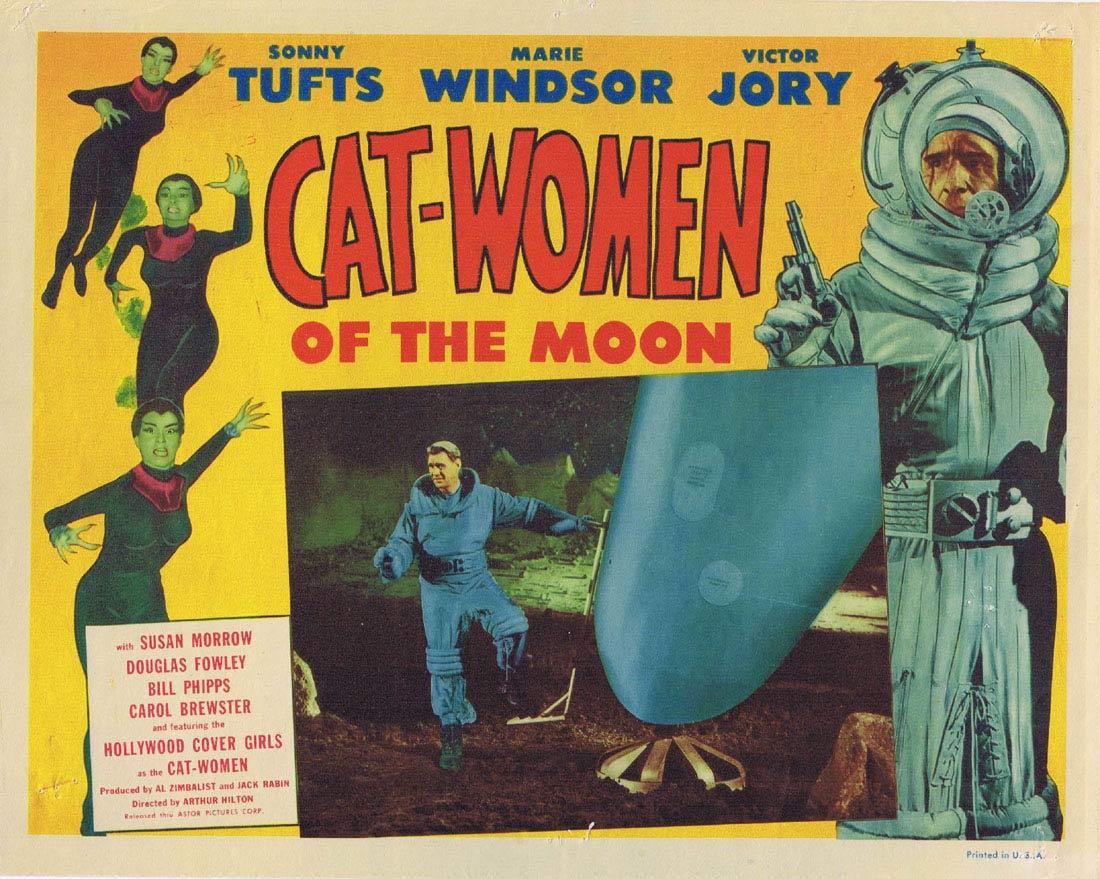 CAT-WOMEN OF THE MOON Lobby Card Voctor Jory Sonny Tufts Sci Fi