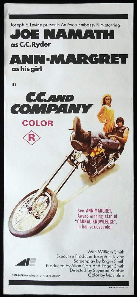 CC & COMPANY Original Daybill Movie Poster Ann-Margret Joe Namath
