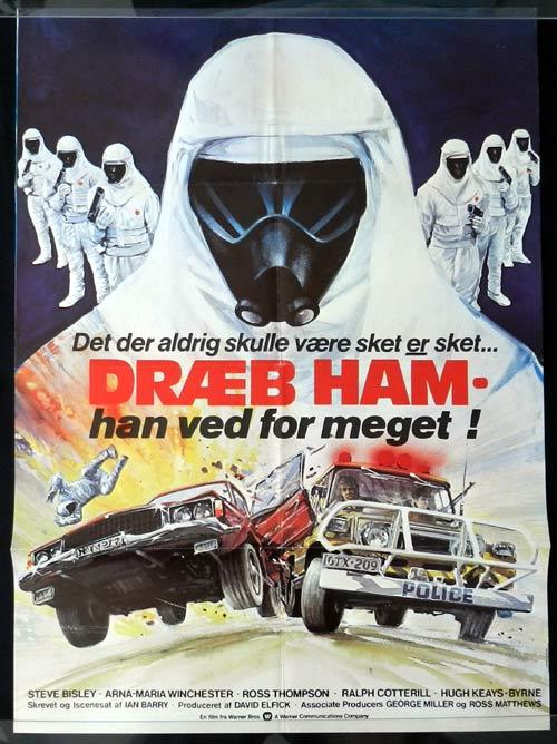 CHAIN REACTION, The ’80 Steve Bisley GREAT ART! Nuclear Disaster DANISH Movie poster