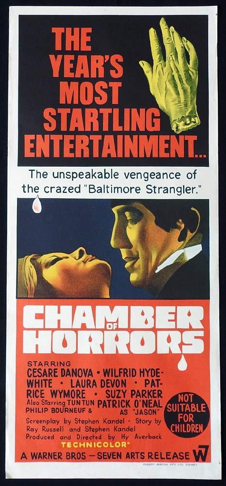CHAMBER OF HORRORS Original Daybill Movie Poster Patrick O’Neal Cesare Danova