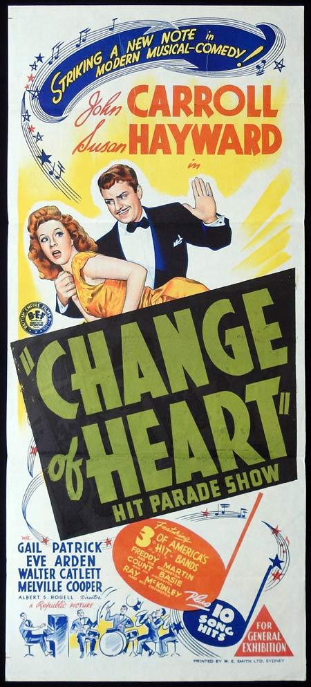 CHANGE OF HEART aka HIT PARADE OF 1943 Original Daybill Movie Poster Susan Hayward