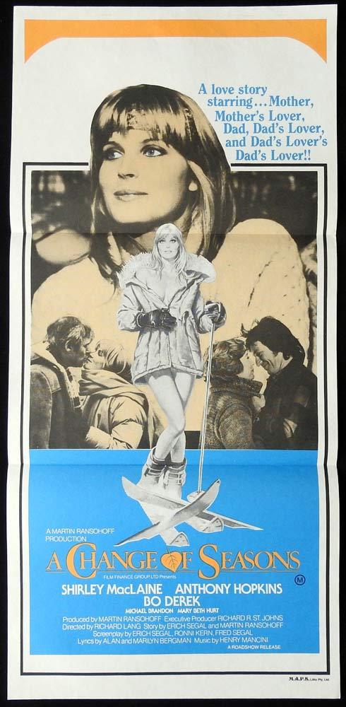 CHANGE OF SEASONS Original Daybill Movie Poster 1980 Bo Derek Anthony Hopkins