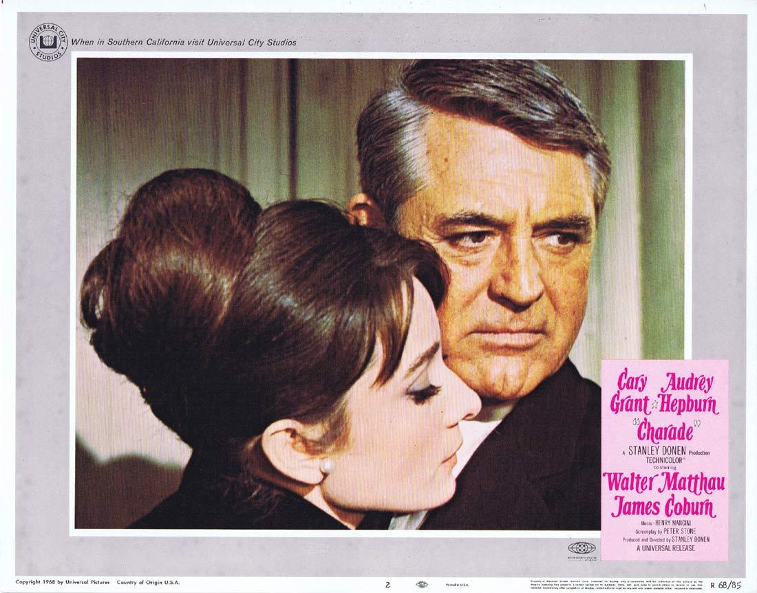 CHARADE Lobby Card 2 Cary Grant Audrey Hepburn