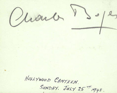 CHARLES BOYER Autographed Album Page