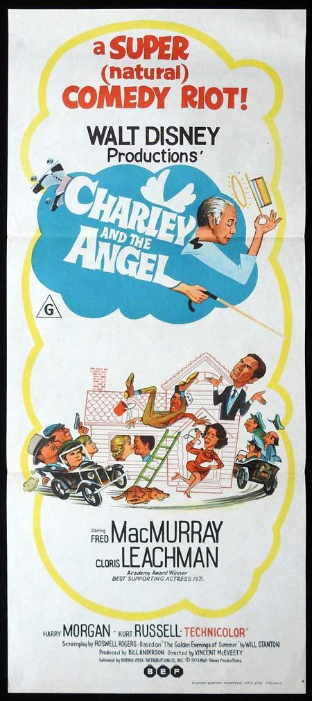 CHARLEY AND THE ANGEL Rare Original Daybill Movie Poster Maurice Chevalier