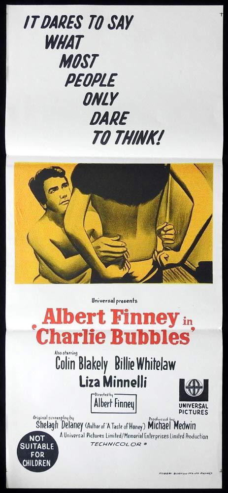 CHARLIE BUBBLES Original Daybill Movie Poster Albert Finney