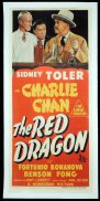CHARLIE CHAN THE RED DRAGON Daybill Movie poster Linen Backed Sidney Toler
