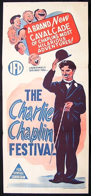 THE CHARLIE CHAPLIN FESTIVAL Movie Poster 1950s Rare Australian daybill
