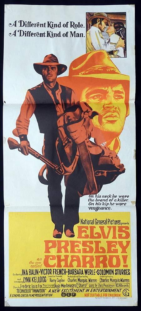 CHARRO Original Daybill Movie poster ELVIS PRESLEY