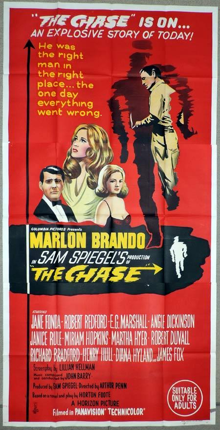 THE CHASE Original 3 Sheet Movie Poster Marlon Brando