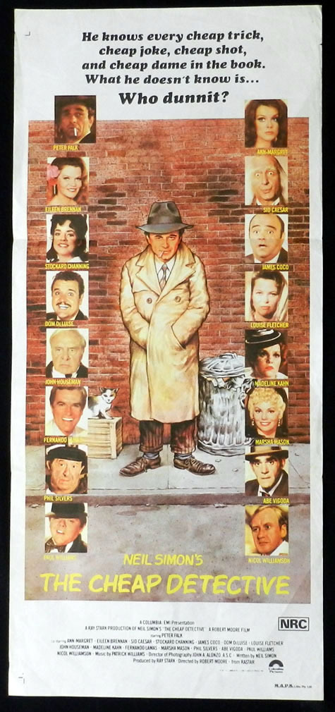 NEIL SIMONS THE CHEAP DETECTIVE Peter Falk VINTAGE Daybill Movie poster