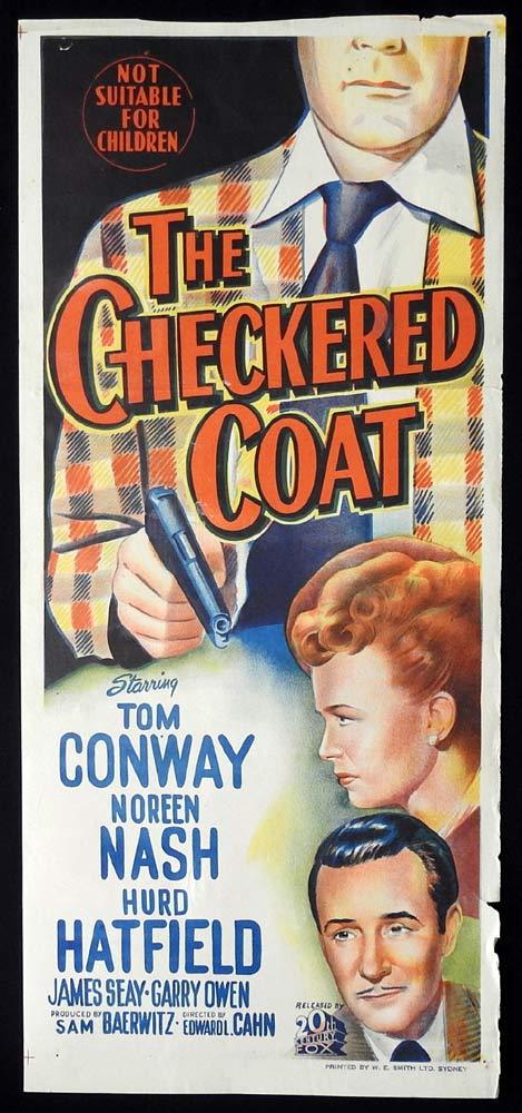 THE CHECKERED COAT Original Daybill Movie poster Tom Conway Noreen Nash