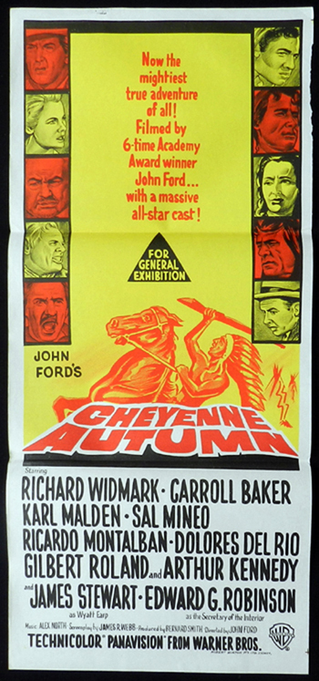 CHEYENNE AUTUMN John Ford RARE Daybill Movie poster