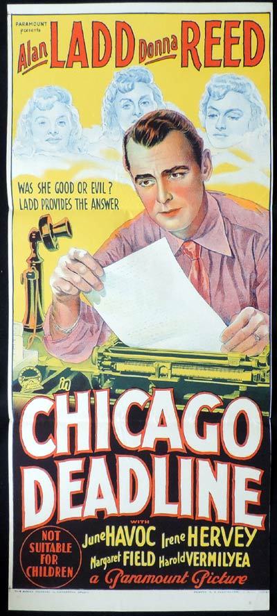 CHICAGO DEADLINE Daybill Movie Poster Richardson Studio Alan Ladd