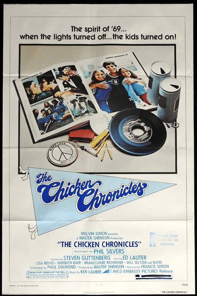 THE CHICKEN CHRONICLES Original Daybill movie poster Phil Silvers Ed Lauter