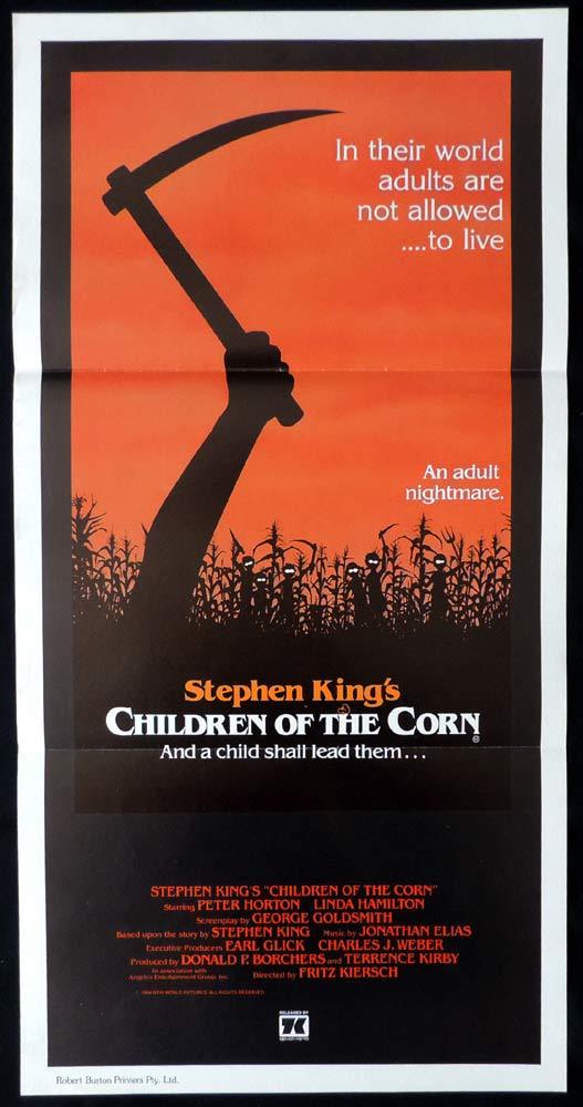 CHILDREN OF THE CORN Original Daybill Movie Poster Linda Hamilton Stephen King