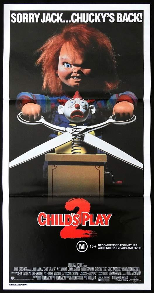 CHILD’S PLAY 2 Original Daybill Movie poster Jenny Agutter Horror Chucky