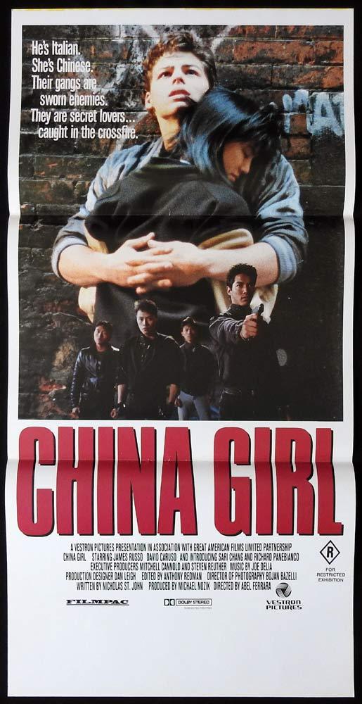 CHINA GIRL Original Daybill Movie poster JAMES RUSSO David Caruso