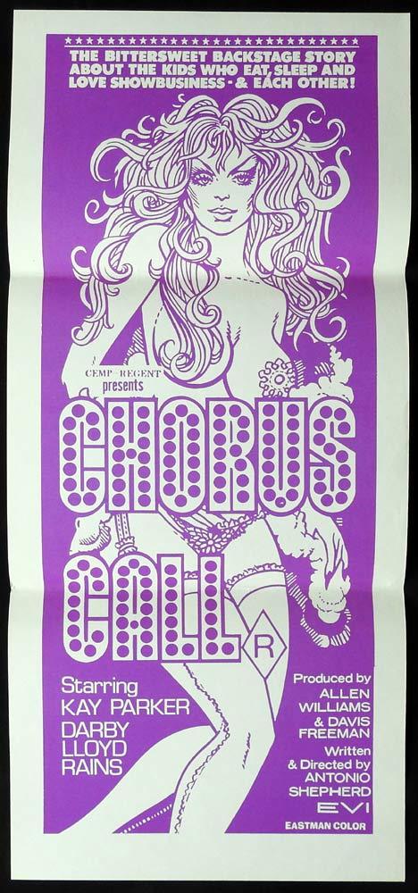 CHORUS CALL Original daybill Movie Poster Kay Parker Darby Lloyd Rains Beth Anna